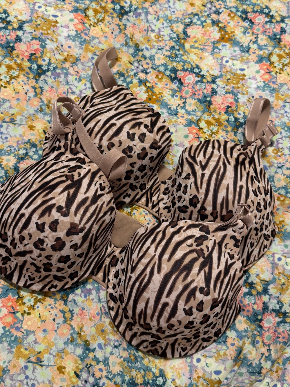 Set of 2 Warner’s  Animal Print Bra - Beige/Tan